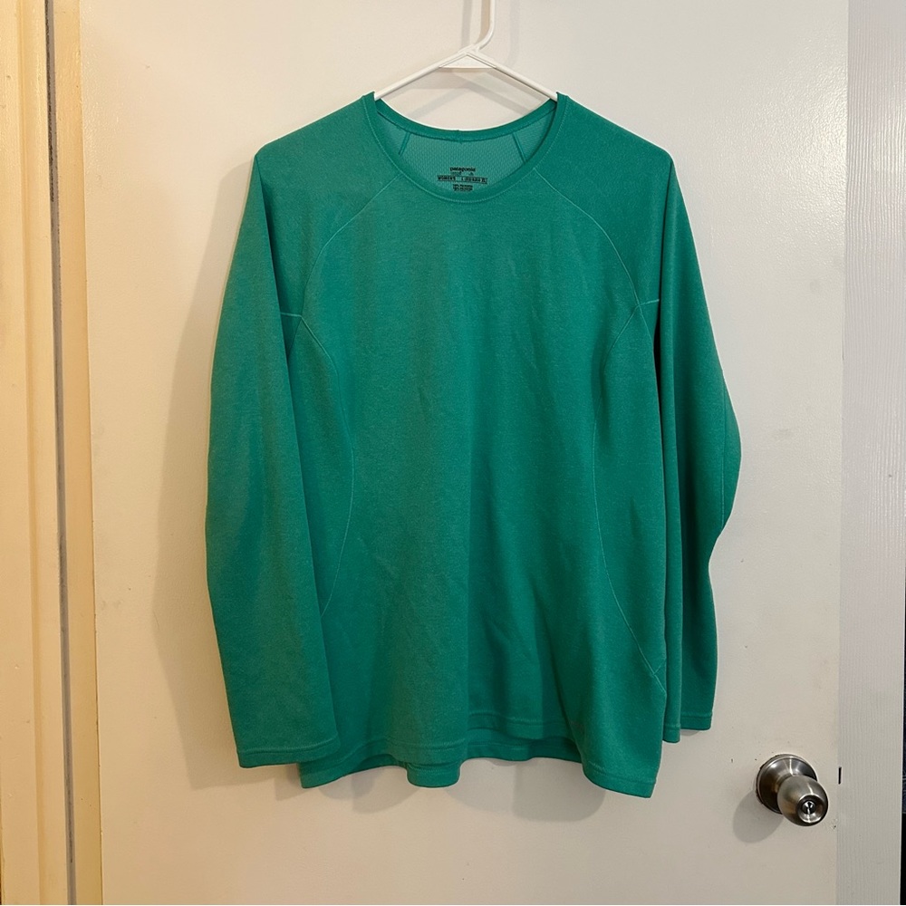 Patagonia Large teal long sleeve shirt